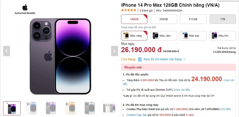 iPhone 14 Pro Max giảm cực sâu đầu tháng 6 hút khách Việt, quyết vùi dập Galaxy S23 Ultra