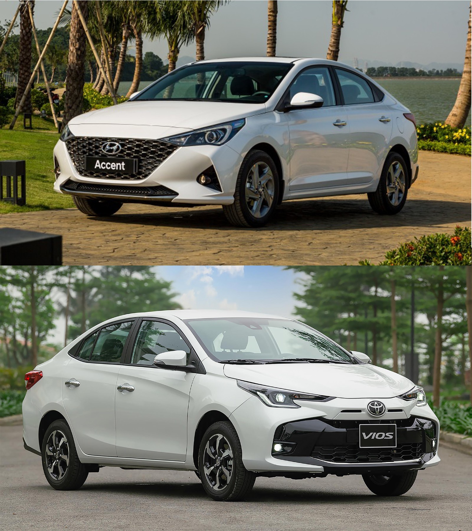 Hyundai Accent và Toyota Vios 2023 tại Việt Nam