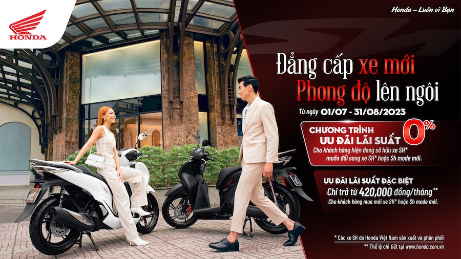 HONDA TUNG CHƯƠNG TRÌNH ƯU ĐÃI ĐẲNG CẤP XE MỚI, PHONG ĐỘ LÊN NGÔI CHO KHÁCH MUA SH TRONG 2 THÁNG HÈ