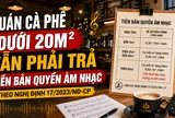Quán cà phê diện tích nhỏ có được miễn tiền bản quyền âm nhạc?