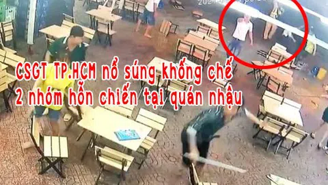 CSGT TP.HCM nổ súng khống chế 2 nhóm hỗn chiến tại quán nhậu