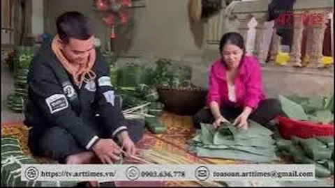 Cận Tết, làng nghề bánh chưng làm quên ăn, quên ngủ