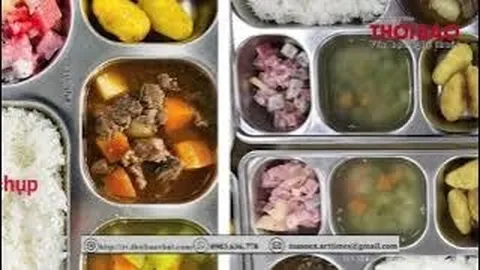 Đóng 70 nghìn/ngày, phụ huynh ứa nước mắt nhìn bữa ăn của con tại trường AMIS Trần Hữu Dục