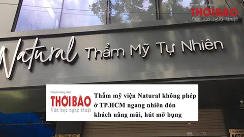 Thẩm mỹ viện Natural không phép ở TP.HCM ngang nhiên đón khách nâng mũi, hút mỡ bụng