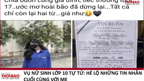 Vụ nữ sinh lớp 10 treo cổ tự tử: Hé lộ những tin nhắn cuối cùng của nữ sinh với mẹ