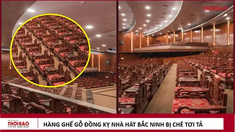 Hàng ghế gỗ Đồng Kỵ nhà hát Bắc Ninh bị chê tơi tả, nhóm kiến trúc nói gì?