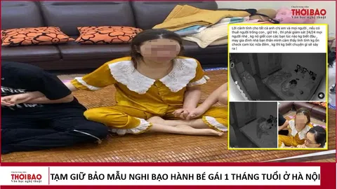 Tạm giữ bảo mẫu nghi bạo hành bé gái 1 tháng tuổi ở Hà Nội