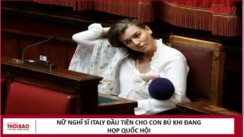 Nữ nghị sĩ Italy đầu tiên cho con bú khi đang họp quốc hội