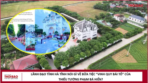 Lãnh đạo tỉnh Hà Tĩnh nói gì về bữa tiệc 'vinh quy bái tổ' của thiếu tướng Phạm Bá Hiền?