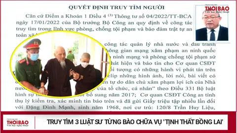 Truy tìm 3 luật sư từng bào chữa vụ 'tịnh thất Bồng Lai'