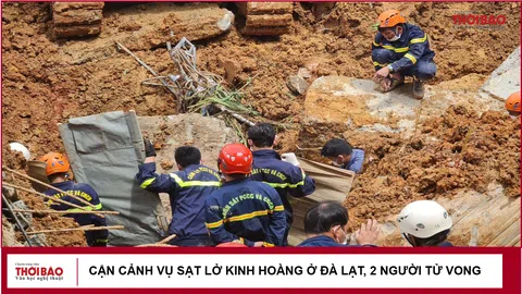 Cận cảnh vụ sạt lở kinh hoàng ở Đà Lạt, 2 người tử vong