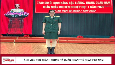 Ánh Viên trở thành trung tá quân nhân trẻ nhất Việt Nam