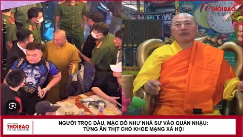 Người trọc đầu, mặc đồ như nhà sư vào quán nhậu: Từng ăn thịt chó khoe mạng xã hội