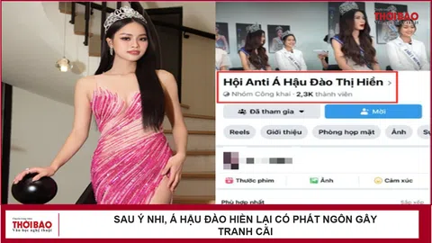 Sau Ý Nhi, Á Hậu Đào Hiền lại có phát ngôn gây tranh cãi