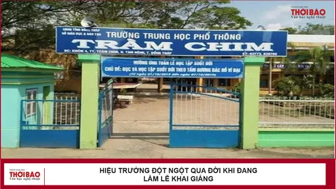 Hiệu trưởng đột ngột qua đời khi đang làm lễ khai giảng