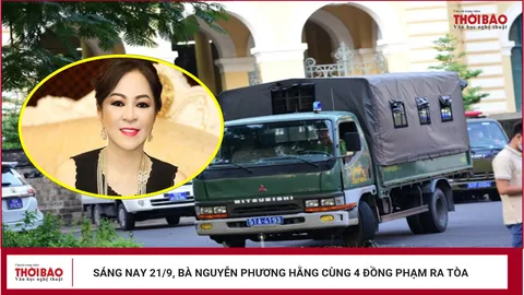 Sáng nay 21/9, bà Nguyễn Phương Hằng cùng 4 đồng phạm ra tòa