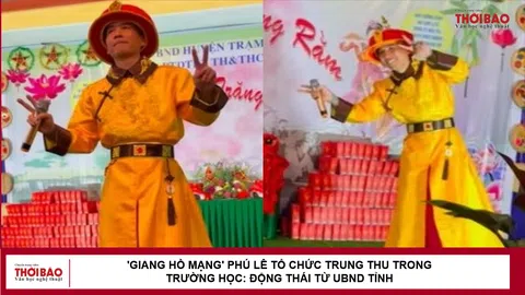 'Giang hồ mạng' Phú Lê tổ chức trung thu trong trường học: Động thái từ UBND tỉnh