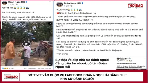 Sở TT-TT vào cuộc vụ facebook Đoàn Ngọc Hải đăng clip nhà sư đánh người