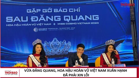 Vừa đăng quang, Hoa hậu Hoàn vũ Việt Nam Xuân Hạnh đã phải xin lỗi