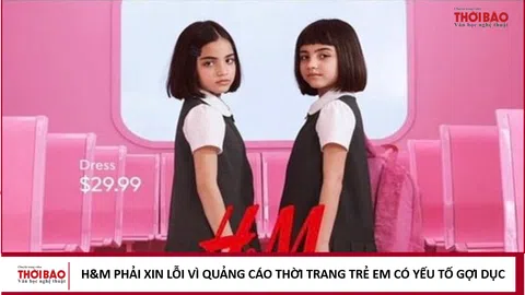 H&M phải xin lỗi vì quảng cáo thời trang trẻ em có yếu tố gợi dục