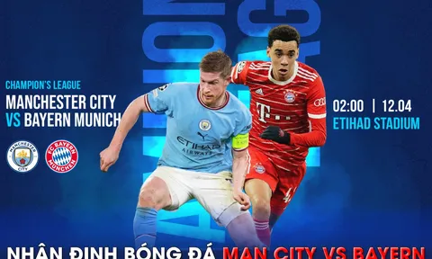 Trực tiếp bóng đá Man City vs Bayern, 2h00 ngày 12/4; Link xem Cúp C1 Champions League FPT FULL HD