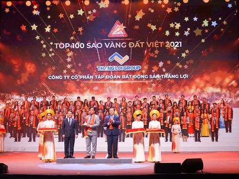 Tập đoàn Thắng Lợi đoạt giải thưởng Top 100 Sao Vàng Đất Việt 2021