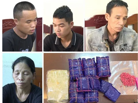 Thanh Hóa: Bắt 4 đối tượng "cõng" 12.000 viên ma túy và một bánh heroin