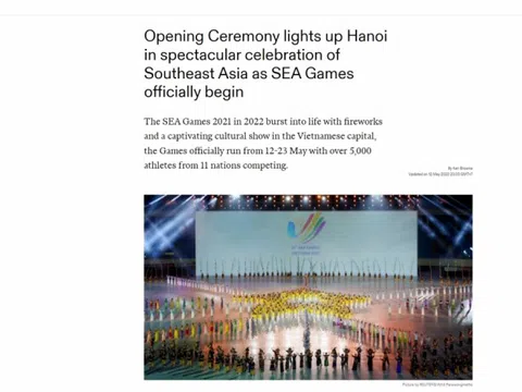 Truyền thông quốc tế ấn tượng với Lễ khai mạc SEA Games 31