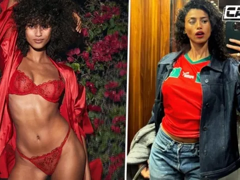 Thiên thần Victoria's Secret cổ vũ ĐT Morocco theo cách đặc biệt