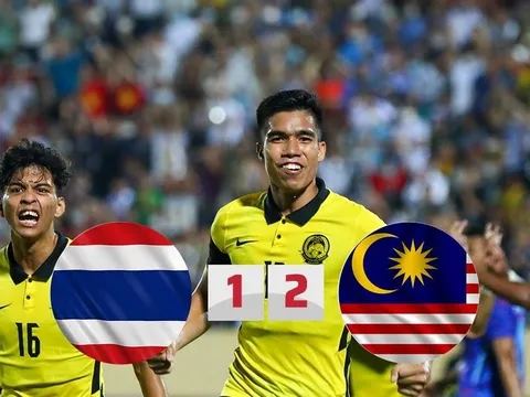 Nhận thẻ đỏ kéo người, U23 Thái Lan thua 'sốc' trước Malaysia