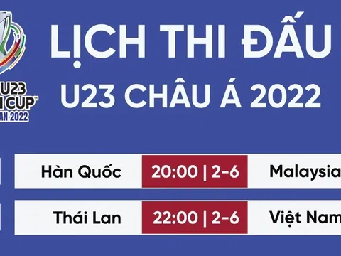 Trực tiếp bóng đá 22h ngày 2/6: U23 Việt Nam đối đầu U23 Thái Lan