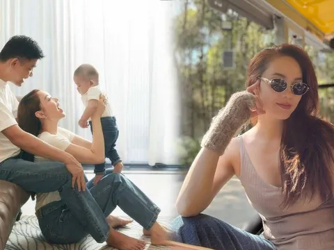 Minh Hằng lần đầu hé lộ khung hình gia đình hạnh phúc, quý tử nhỏ đáng yêu hết nấc