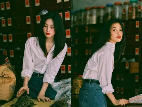 Vào vai mỹ nhân bán thuốc, HH Tiểu Vy tiếp tục gây thương nhớ với phong cách đậm chất 'Hong Kong bên hông chợ Lớn'