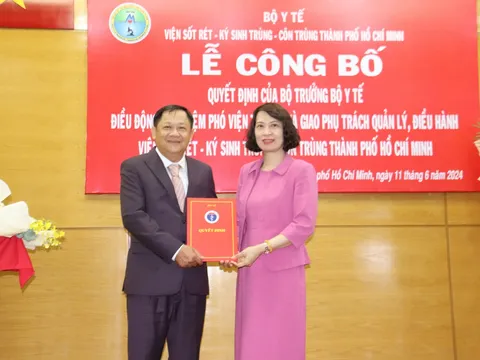 TS. Giang Hán Minh được bổ nhiệm Phó Viện trưởng Viện Sốt rét - Ký sinh trùng - Côn trùng TP.HCM