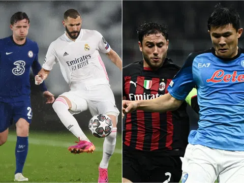 Lịch thi đấu bóng đá Champions League hôm nay: Chelsea mơ 'lật kèo' Real; Kịch tính Napoli - Milan