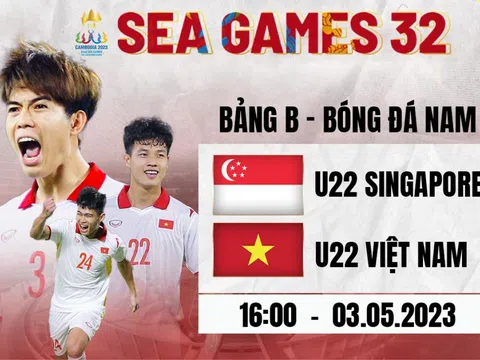 Xem trực tiếp bóng đá U22 Việt Nam vs U22 Singapore ở đâu, kênh nào? Link xem SEA Games 32 VTV5 HD