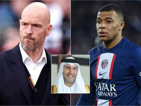 Giới chủ Qatar bất ngờ 'hết tiền', HLV Ten Hag vỡ mộng đem Mbappe về Man United