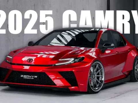 Dù chưa giao xe nhưng Toyota Camry 2025 đã xuất hiện với bản độ cực ngầu