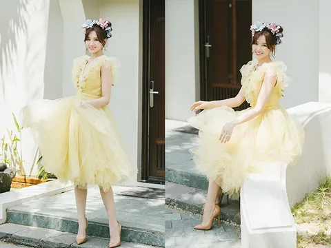 Hari Won tuổi 35 vẫn chẳng ngại diện váy đầm màu pastel đẹp như nữ thần