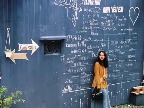Bức tường 'tỏ tình' ở Đà Lạt